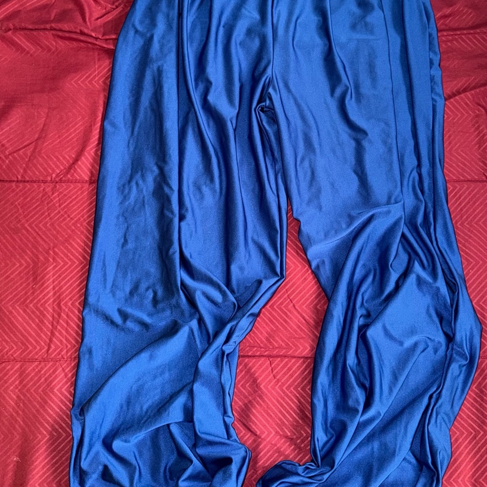 Vibrant Royal Blue Satin Pants